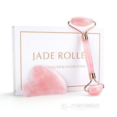 QuaRtz Jade RolleR HeaRt GuaSHa ScRapinG BoaRd SlimminG Face