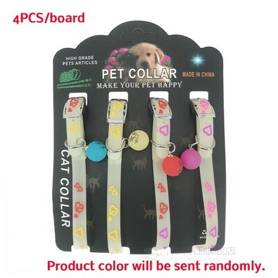 Cat Collar with Bell Luminous Cats Collars Kitty Necklace S