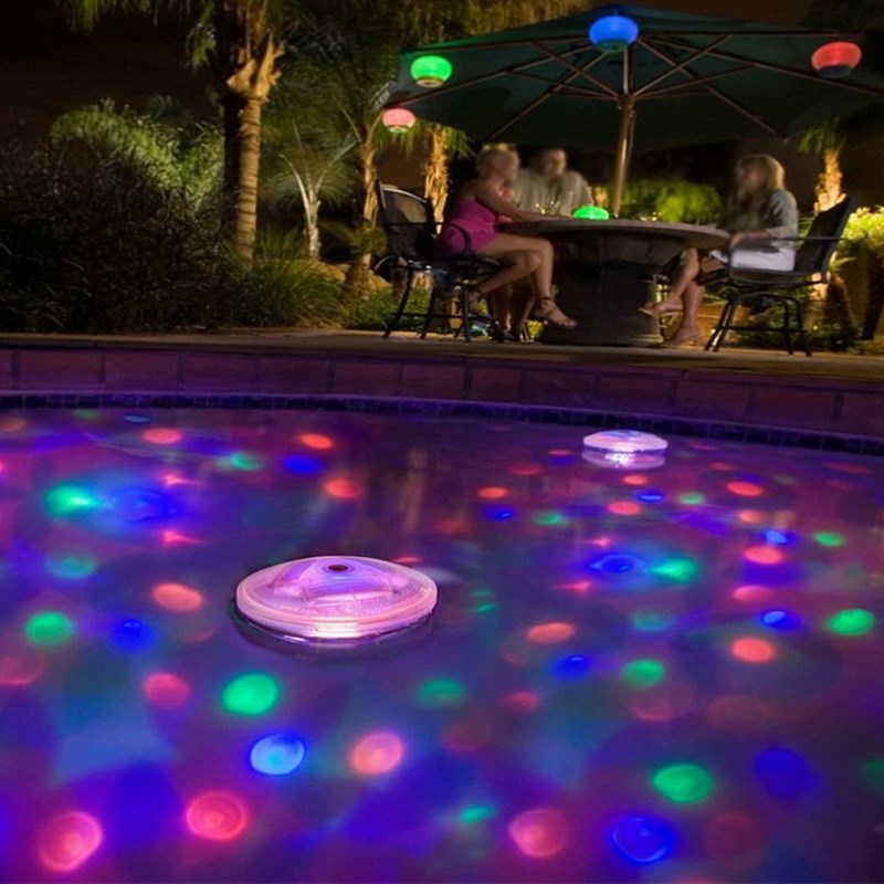 LED Disco Light Swimming Pool Waterproof Solar Power Multi D