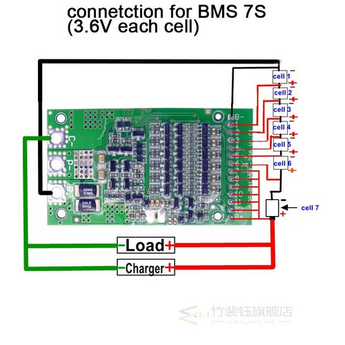 BMS 6S 7S 8S 9S 10S 11S 12S 13S 35A 50A 80A 150A Charging Mo