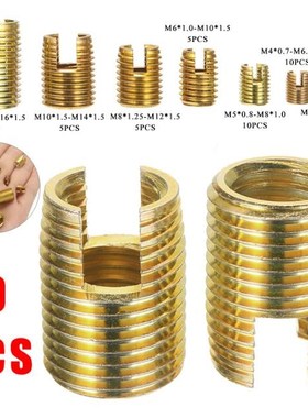 50pcs Thread Repair Insert Self Tapping Inserts Set Brass To