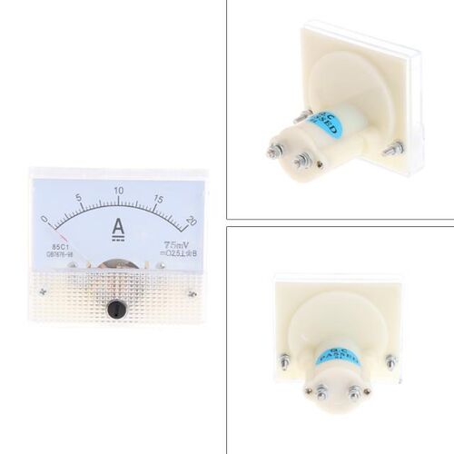 DC 0-20A Amperometer Dial Current Meter Tester Panel For Exp