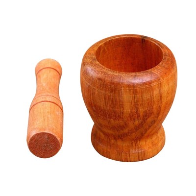 Wooden Mortar And Pestle Set Wooden Spice Pepper Crusher Her