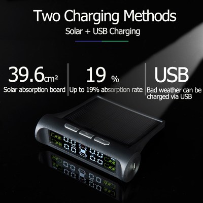 SINOVCLE Car TPMS Tire Pressure Alarm Monitor System Interna