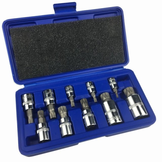 12 Point MM Triple Square Spline Bit Socket Set For Tamper-P