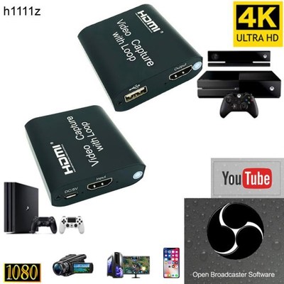 Capture Card 1080P 4K HDMI Video Capture Device USB 2.0 HDMI