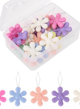 20pcs/box Flower Shape Wire Loop Needle Threaders for Cross
