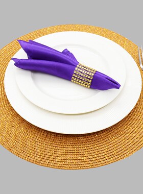 1PC 38x38 cm Round Coaster Insulation Table Mats Pads PVC Ta