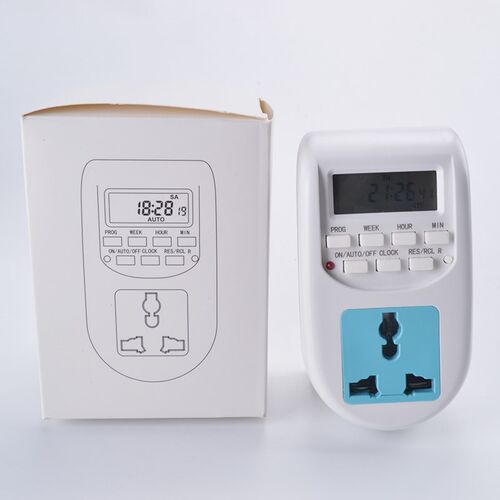 Digital Time Switch Timer With UK EU Socket Weekly Programma