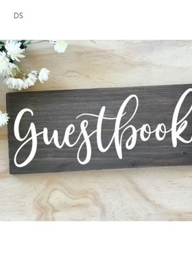 Guestbook Sign Decal Wooden Wedding Decor er Rustic Wedding