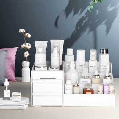 Plastic Makeup Storage Box Desk Organizer For Stationary Sto