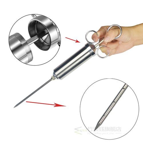 Food Flavor Seasoning BBQ Meat Syringe Marinade Injector Kit