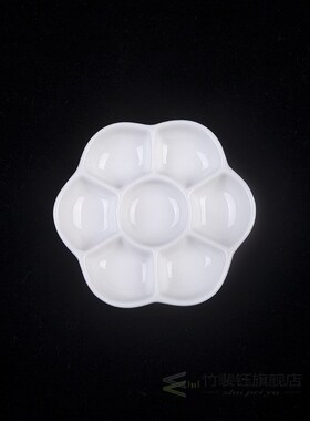Samina New Mini Round White Paint Palette Tray Ceramics for