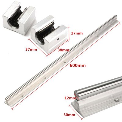 New SBR12-600mm Fully Supported 12MM Linear Bearing Rails Sh