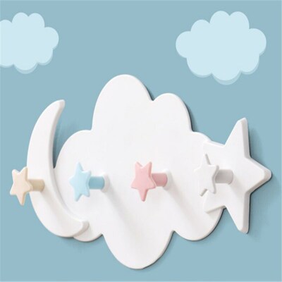Cute 4 Hooks Strong Adhesive Cloud Hook Kitchen Wall Hanging