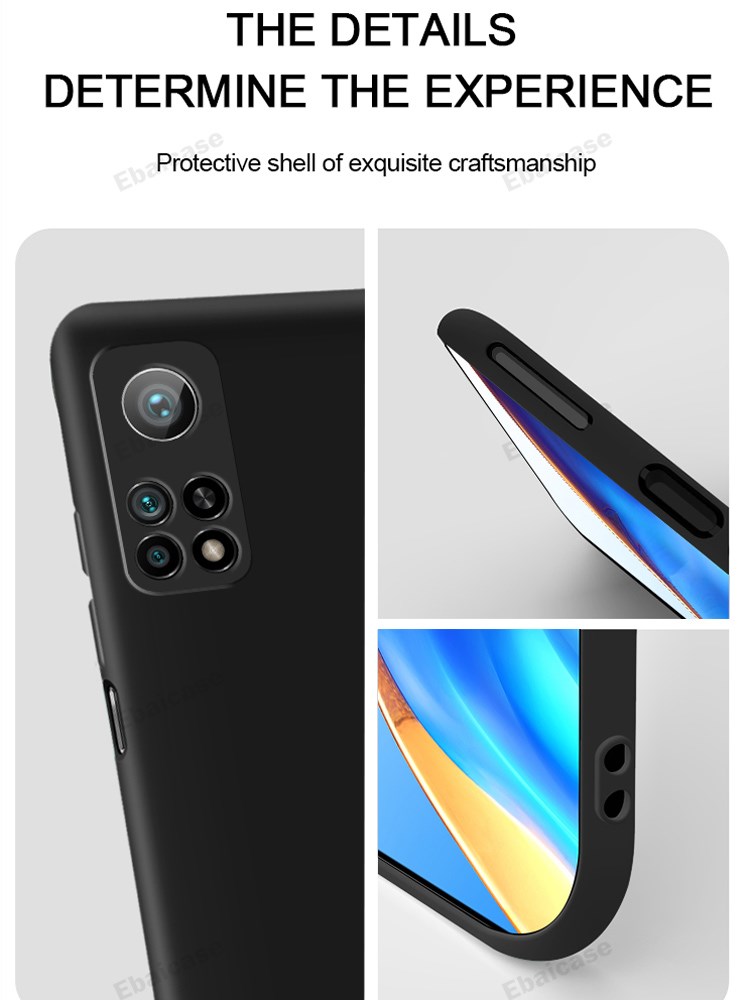 For Xiaomi Mi 10T Pro 5G Case  Solid Color Shockproof Soft S