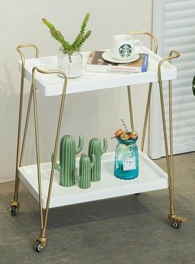 Nordic solid wood dining car sideboard dessert tea wine cart