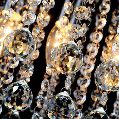 Modern Simple Metal Crystal Ceiling Lights LED Living Room I