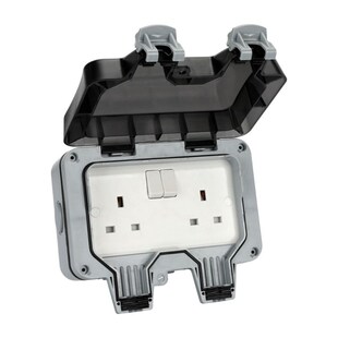 2 Gang IP66 Waterproof Outdoor Extension Lead Double Socket