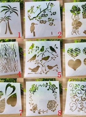 *9pc/set Stencil Openwork Painting Template Embossing DIY Cr