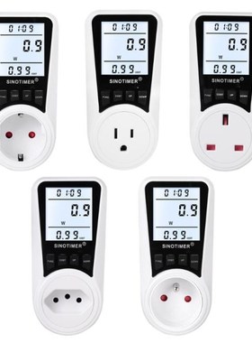 Electricity Usage Monitor Power Meter Plug Digital LCD Displ