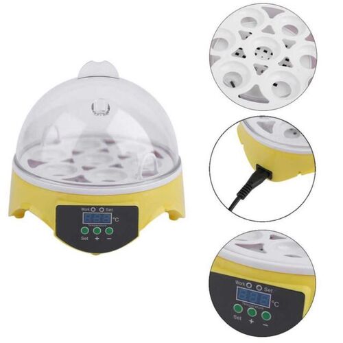 EU Plug 7 Eggs Incubator Poultry Incubator Brooder Automatic