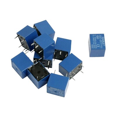 10 Pcs DC 5V Coil 7A 240VAC 10A 125VAC/28VDC 5 Pins SPST Pow