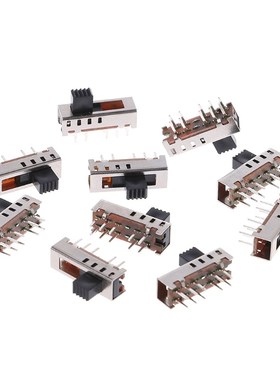 10Pcs SS24E01-G5 Slide Switches Vertical 0.5A 10 Pin 4 Posit