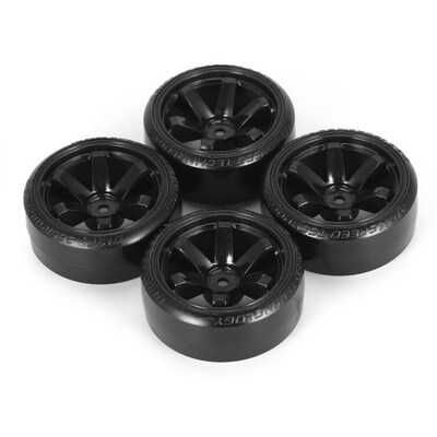 4Pcs Hard Plastic RC Drift Tire Hard Tyre Set 适用于 Traxxas