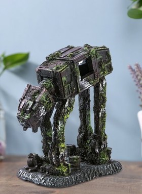 Aquarium Autobot Robot Dog  Shape Landscape Decoration Simul