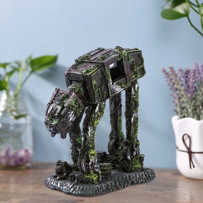 Aquarium Autobot Robot Dog  Shape Landscape Decoration Simul