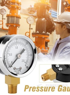 40mm Manometer Pool Filter Water Pressure Dial Hydraulic Pre