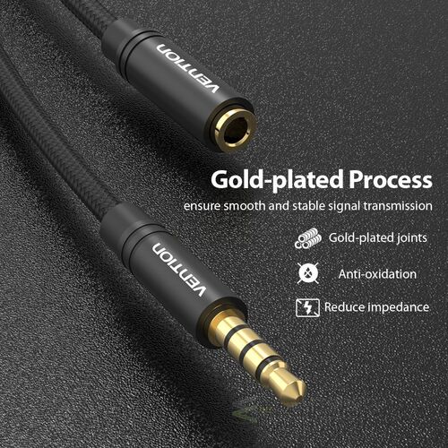 Jack 3.5 mm Audio Extension Cable Male to Female Headphone E
