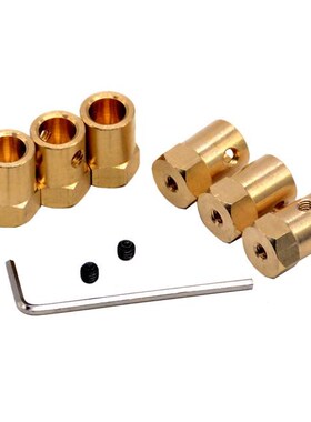 Hexagonal Brass Coupling length 18mm Hex Connector Robot Acc