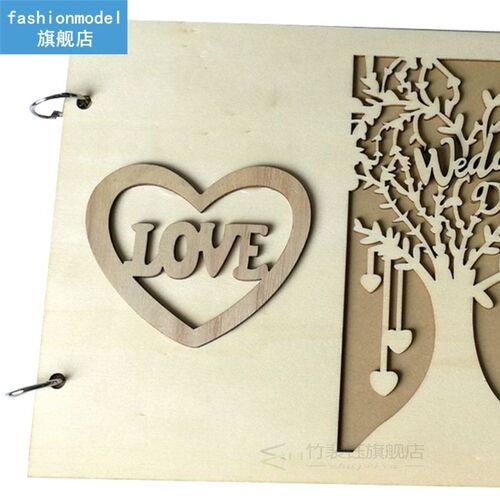 Fenkicyen Wedding Guestbook Wooden Guest Signature Wedding B
