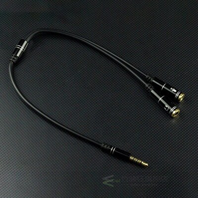 3.5mm Audio Cable Microphone AUX Y Splitter Adapter Headphon