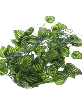 Artificial Watermelon Vine Reptile Lizards Terrarium Climb D