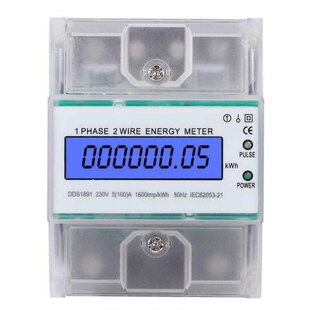 Single Phase Din Rail Energy Meter 4P LCD Electric Meter wit