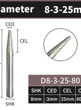 1pcs Sintered tapered stone engraving bits milling cutter ca