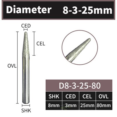 1pcs Sintered tapered stone engraving bits milling cutter ca