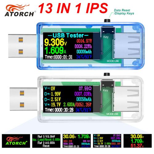 12/13 in 1 usb tester dc power meter digital voltmeter volti