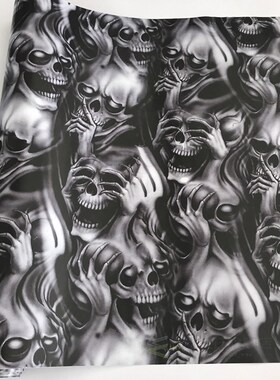 ORINO Car Wrap Graffiti Skull Sticker Camo Sticker Bomb Vin
