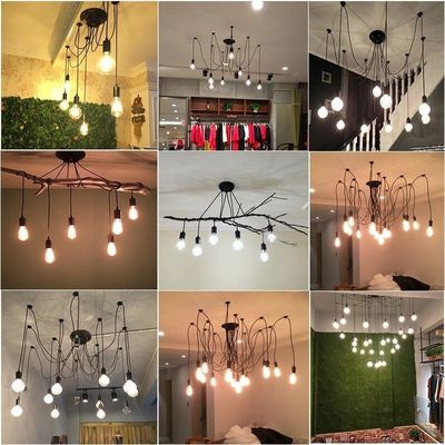 Nordic Spider Industrial Pendant Lamp E27 Loft Edison Indust