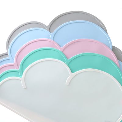 Cloud Shape Placemat Kids Plate Mat Food Grade Silicone Tabl