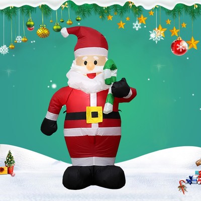 120cm Cartoon Giant Santa Claus with Crutch Inflatable Toys