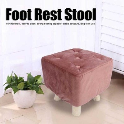cartoon Footstool Modern -Shaped Velvet Foot Rest Stool for