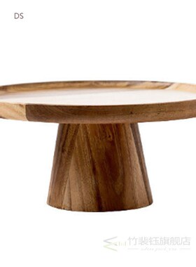 Japan Style High Stand Wooden Cake Plate Creative Food Servi
