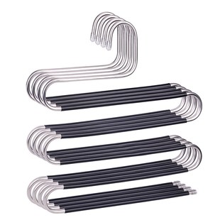 Five S- Layers Trouser Hanger Hangers Space-Saving Clothes