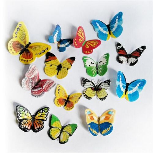 42pcs Mixed Butterfly flowers Glutinous Wafer Rice Paper Cak