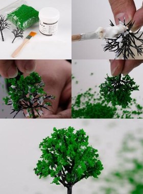 Artificial Grass Powder Miniature Tree Snow Micro Garden Lan